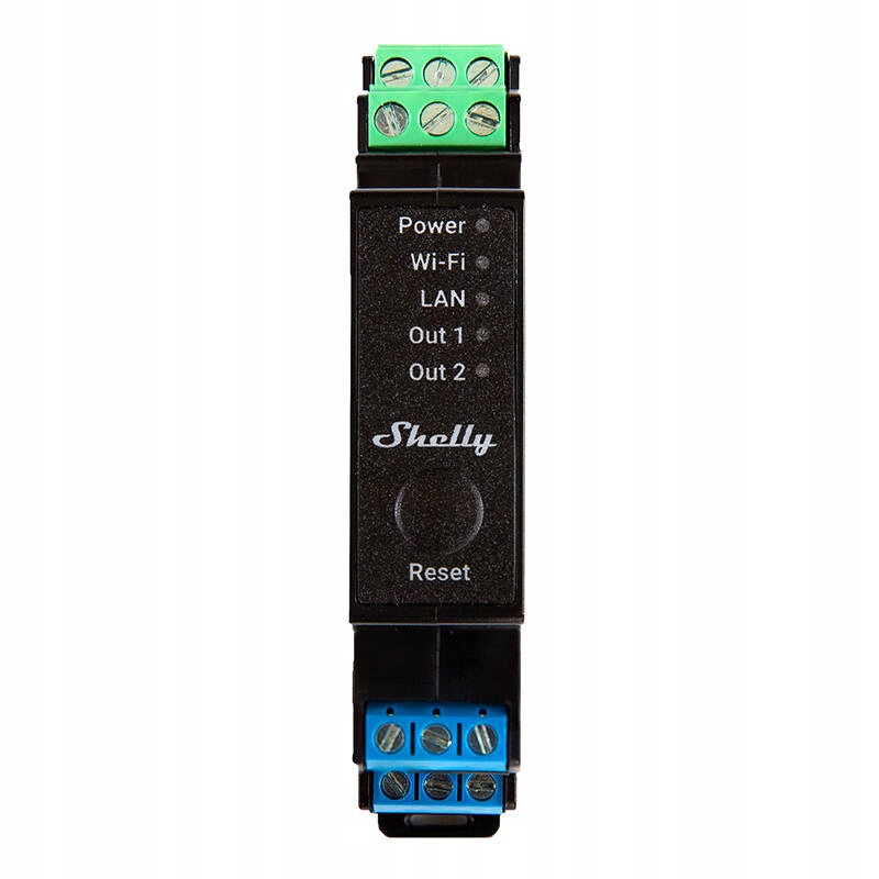 Relé Shelly Pro 2PM Wi-Fi/LAN Din 2kanálové měření