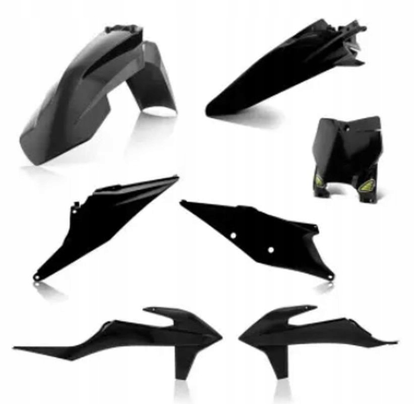 Acerbis Sada Plastov Yamaha Yz 125/250 02-05 Čierna Bez Tabule Na Číslo