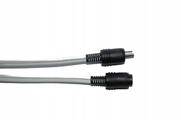 Kabel głośnikowy wtyk Din gniazdo Din, grubość 2x1,5mm, biały, 3m