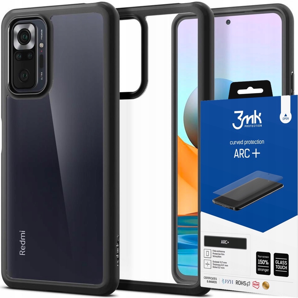

Spigen Ultra Do Xiaomi Redmi Note 10 Pro+folia 3MK
