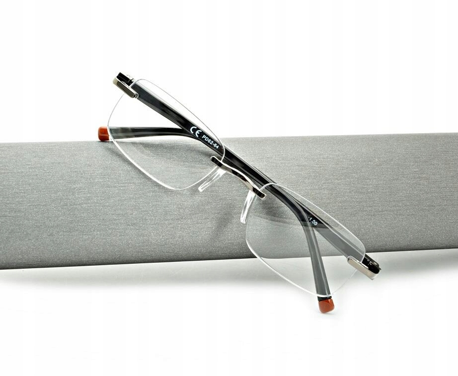 Bezramkowe okulary PLUSY do CZYTANIA Korekcyjne PATENTKI DAMSKIE MĘSKIE Producent Stylion