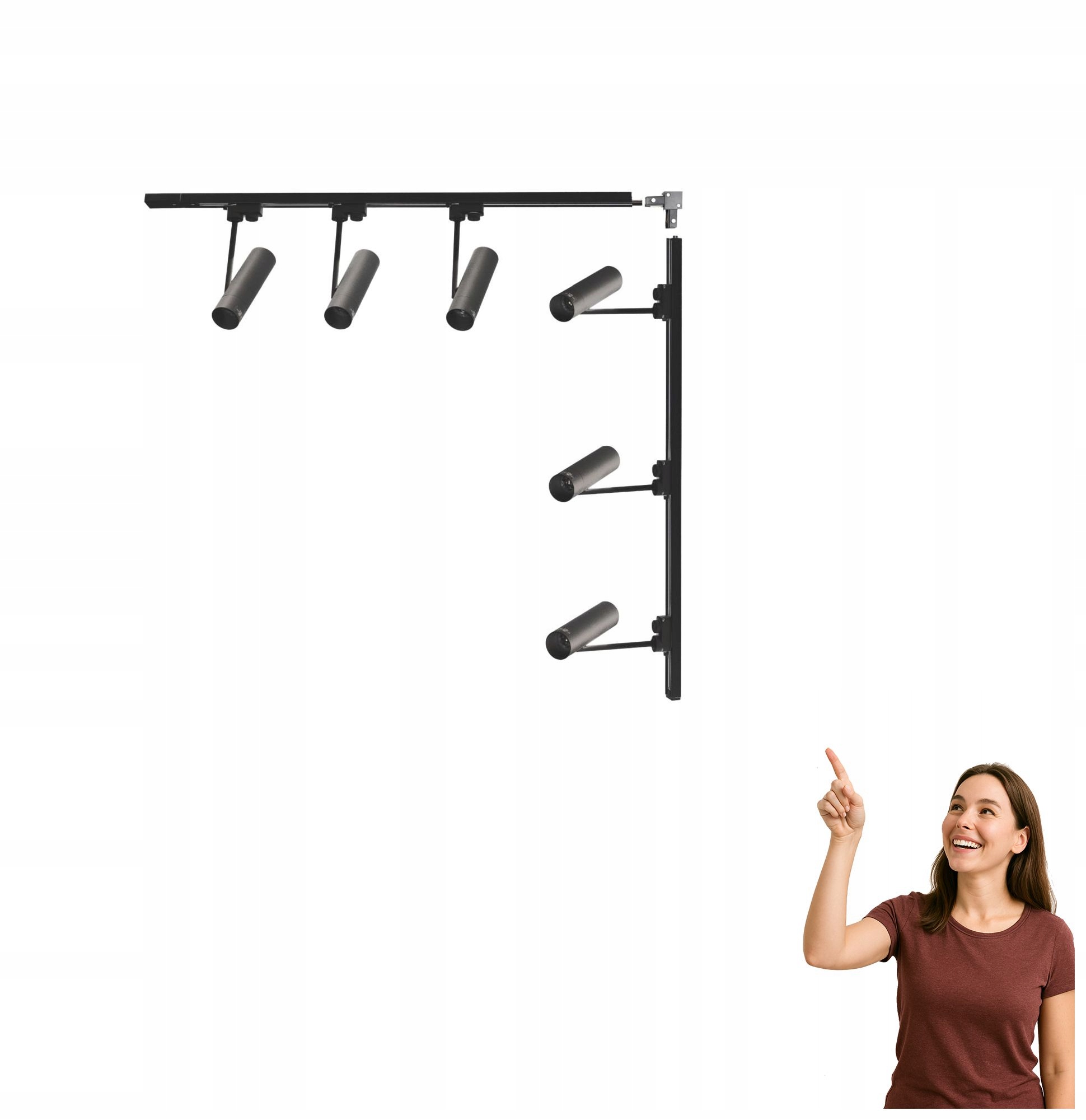 Sada L 1x1 m čierna s 1-fázovými reflektormi 3569 Zuma Line