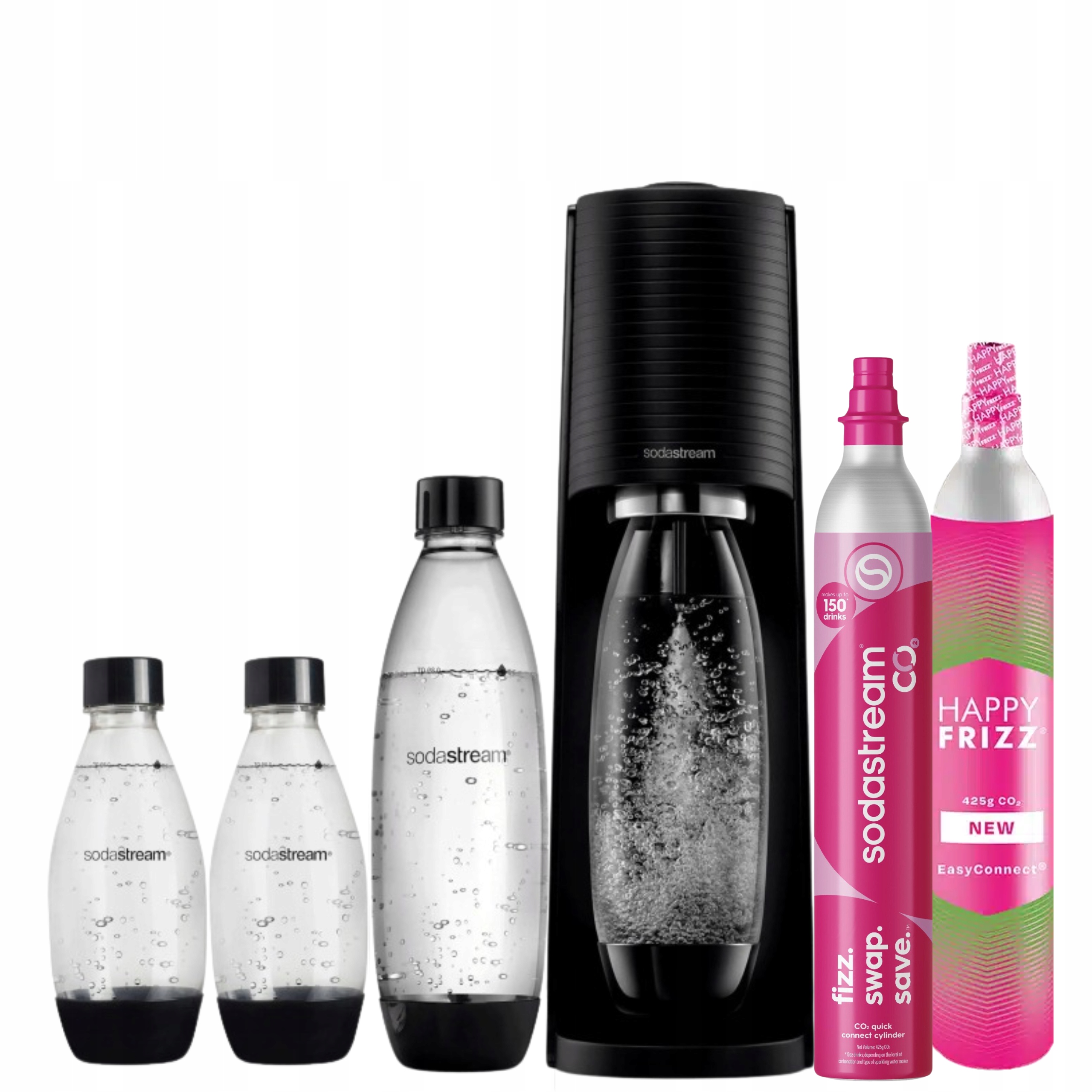 Saturátor SodaStream Terra čierny 3 fľaše (2x1L 0,5l) 2x bombička CO2