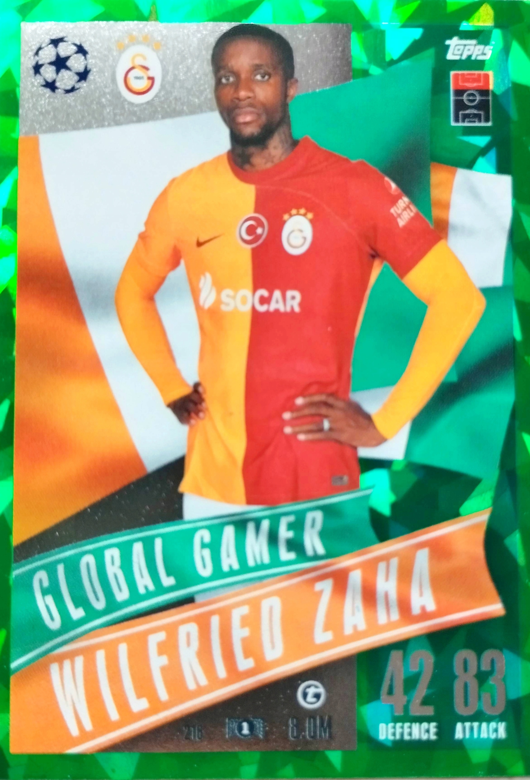 Topps Match Attax Extra 2023/2024 Emerald Global Gamer 216 Wilfried Zaha