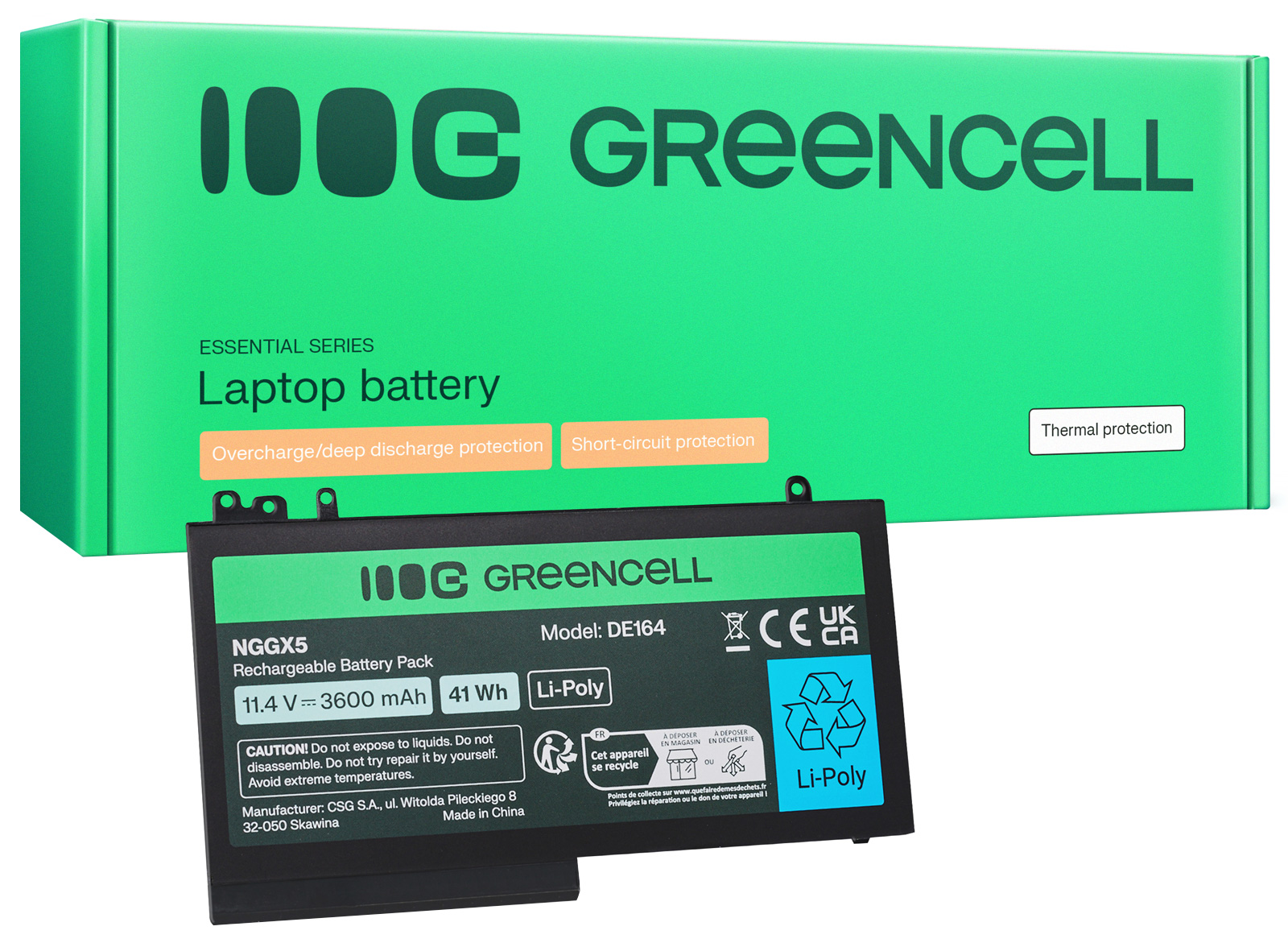 Bateria NGGX5 do Dell Latitude E5470 E5270 E5570 E5750 E5250 E5450 E5550