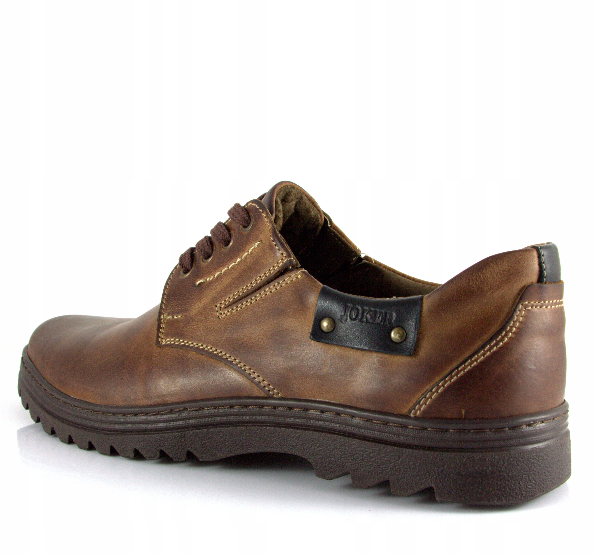 BUTY męskie SKÓRA naturalna POLSKIE 510 b JOKER 41 Długość wkładki 26.5 cm