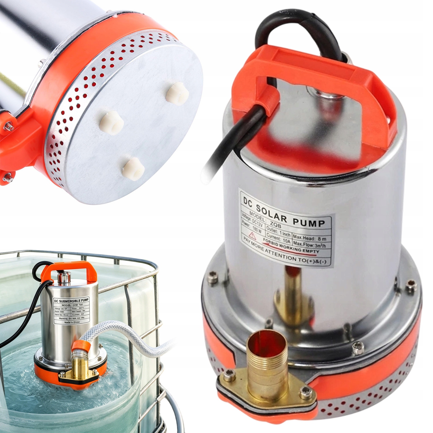 Ponorné Čerpadlo Pro Špinavou/čistou Vodu 180 W 3000 L/h Pro Septik A Odpadní Vodu