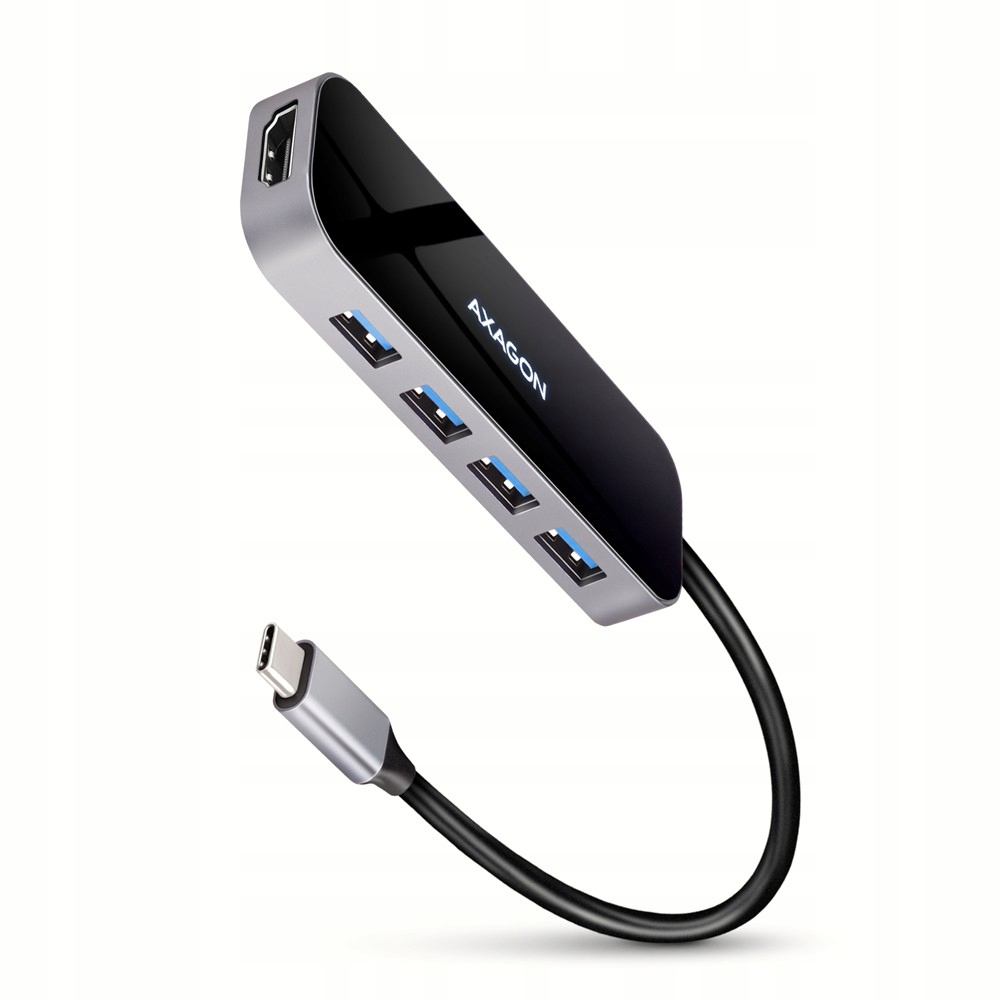 HMC-6H4A Wieloportowy hub 4x Usb-a Hdmi, Usb-c 3.2 Gen 1, Pd 100W, 20cm