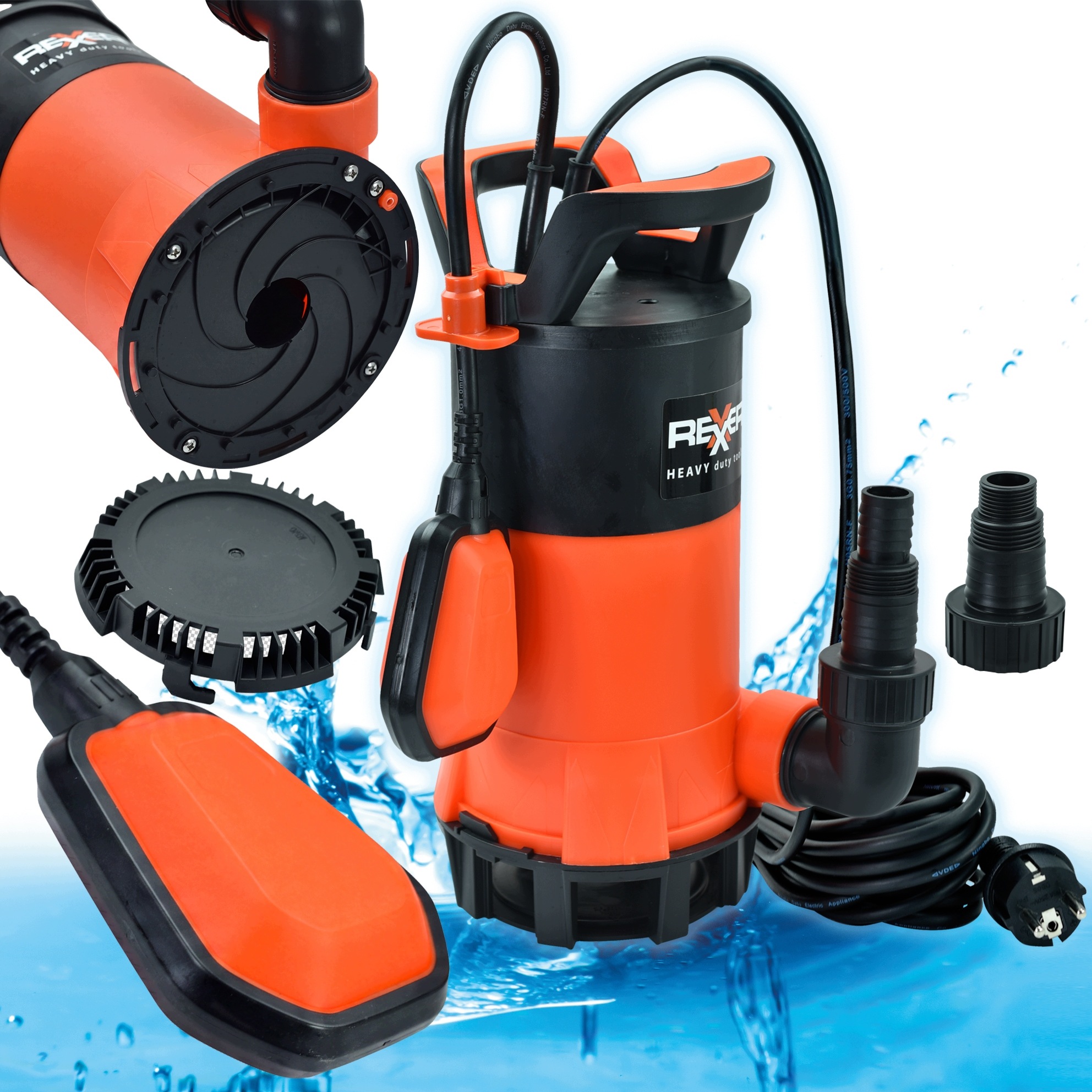 Čerpadlo Na Čistou Špinavou Vodu Dešťové Vody Studni Plovák 1100 W 18000 l/h