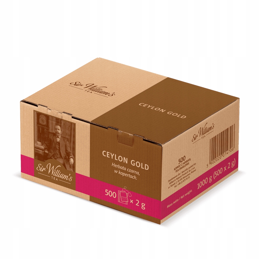 Herbata czarna Sir William's Ceylon Gold 500 Saszetek Do Restauracji Hotelu