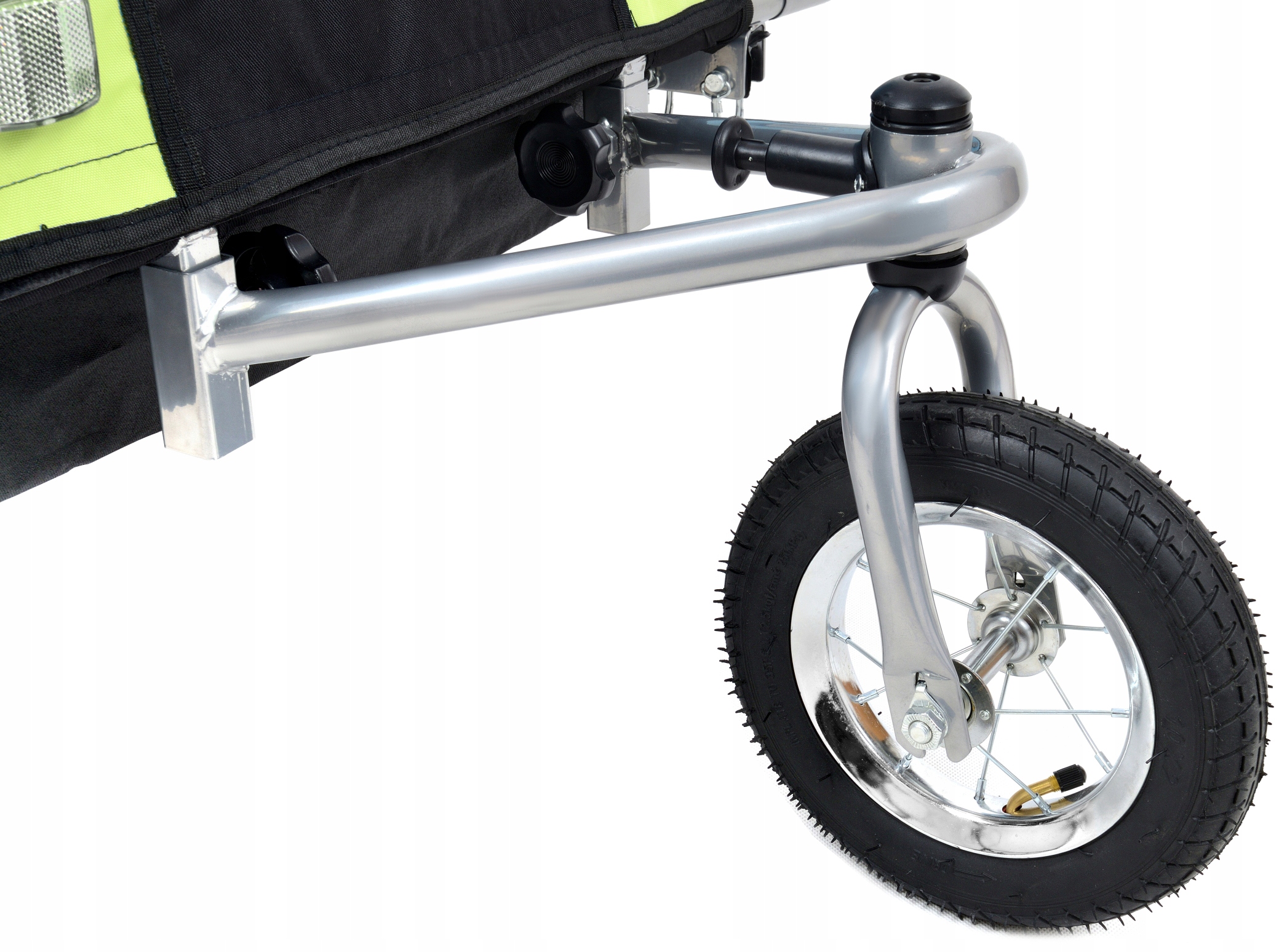 PRZYCZEPKA ROWEROWA 2-OSOBOWA SKŁADANA AMORTYZACJA JOGGER 3w1 LEDY Hamulec Długość 170 cm