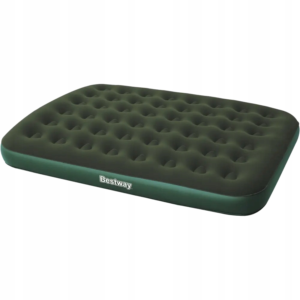 Materac Rozmiar królewski Bestway 203 x 152cm welurowy zielony łóżko Queen