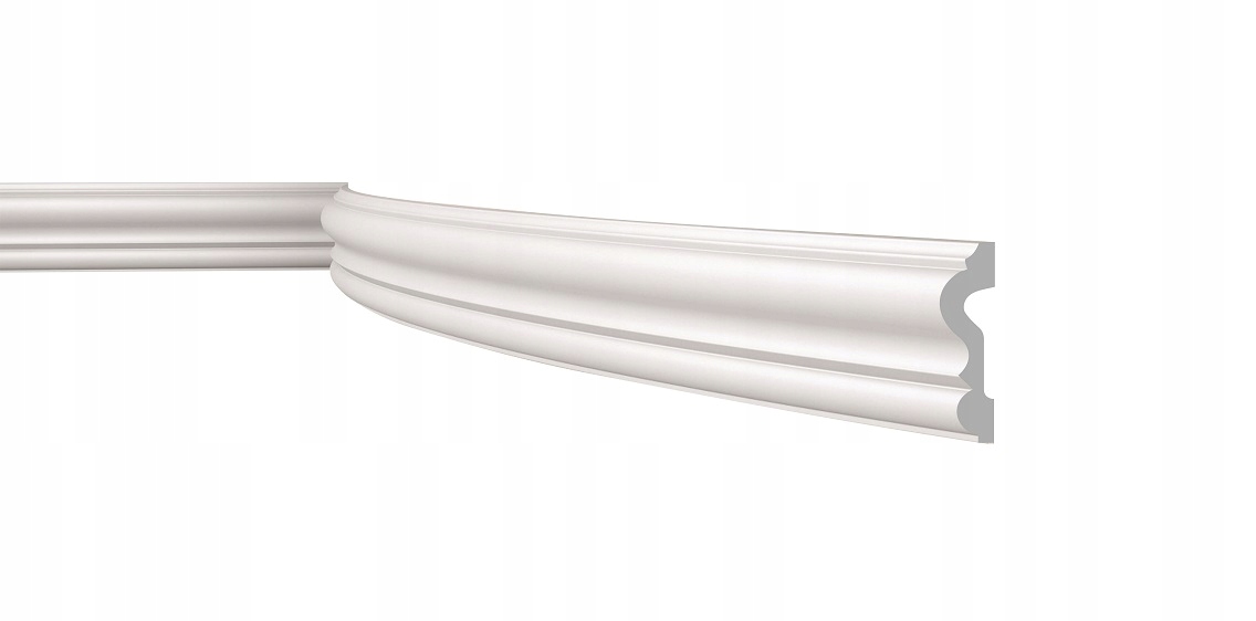 Flex border nástěnná lišta ohnutá 8 cm tvrdá, hladká, 2 m, pružná