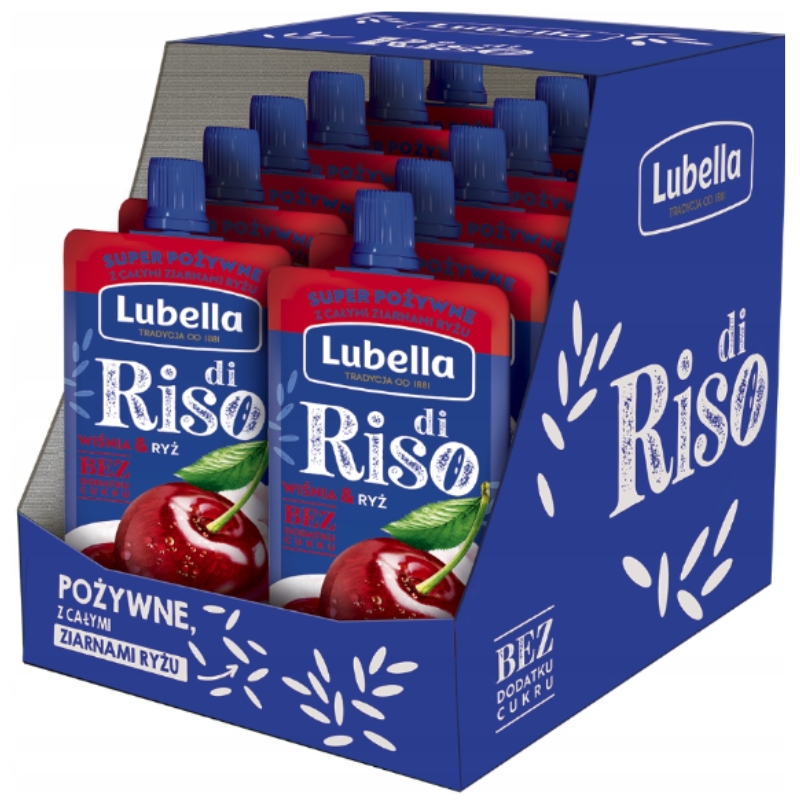 Przekąska Mus Owocowy Di Riso Wiśnia Ryż Lubella 12 x 100g