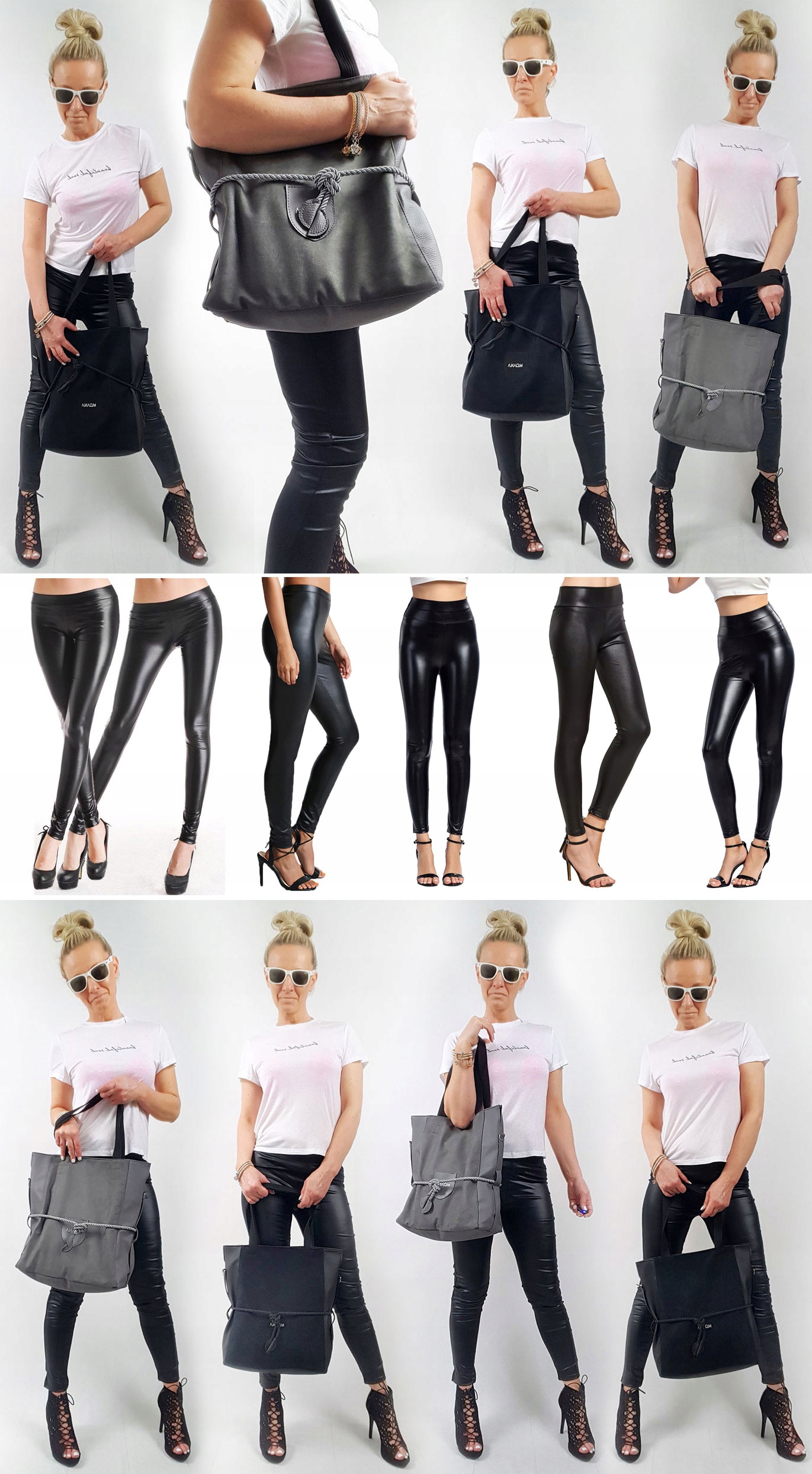 SKÓRZANE LEGINSY LATEX RURKI GETRY SPODNIE LATEKS Płeć kobieta