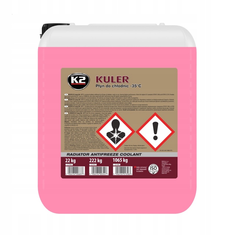 K2 Kuler -35°C Czerwony 22kg W406C