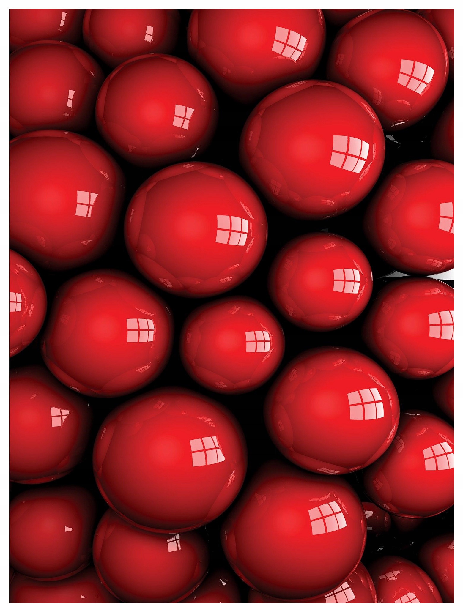 Fototapeta Červené sféry abstrakce 3D efekt hloubky lesku 206x275 lepidlo