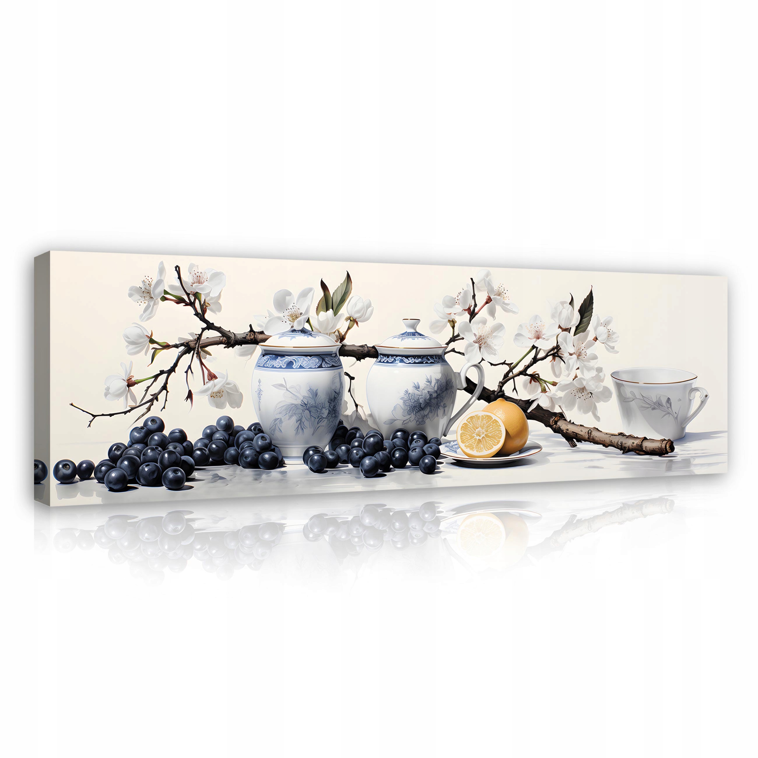 Obraz do kuchyně Čaj Citron Moderní na plátno Zeď Velký 145x45