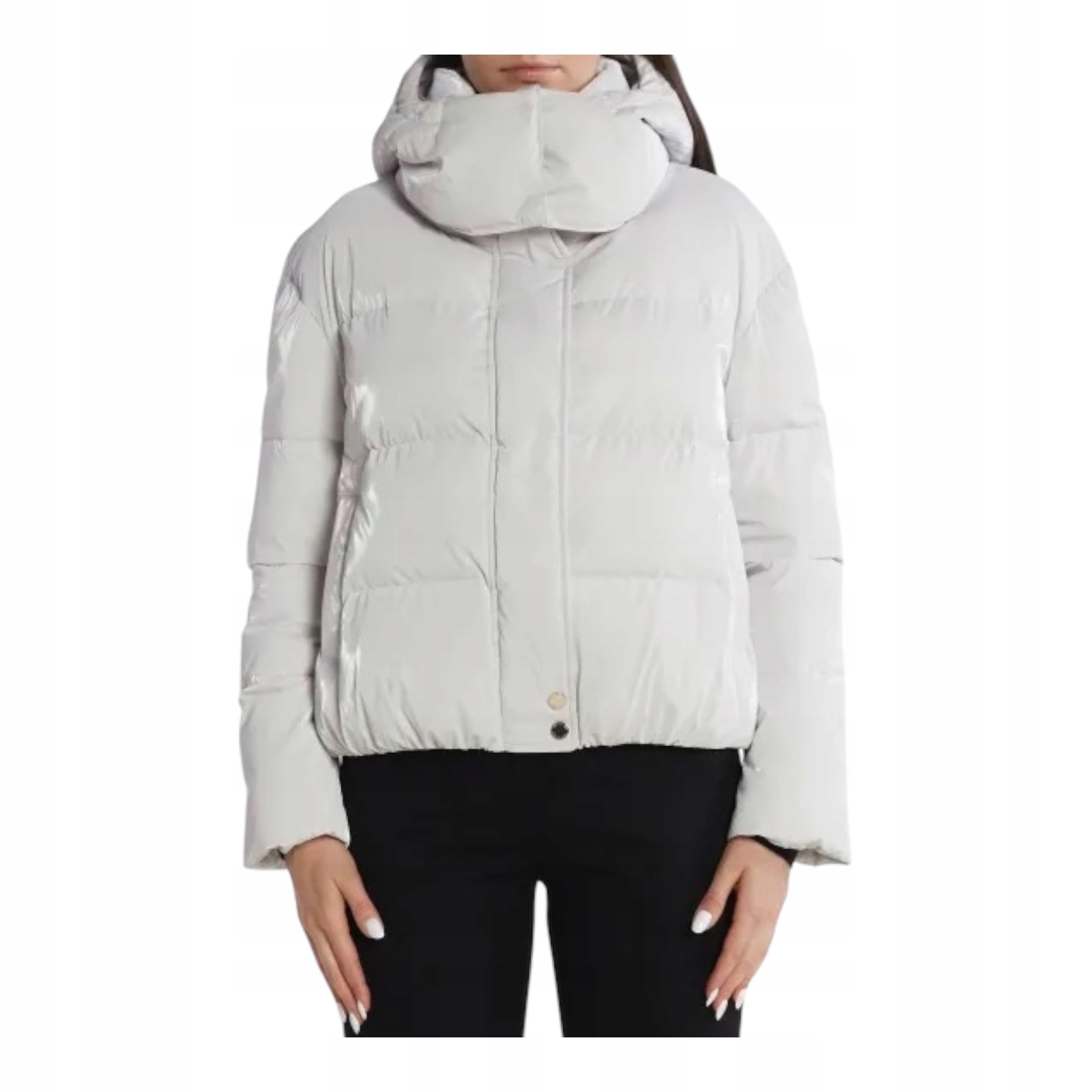 Dámská péřová bunda Patrizia Pepe 2O0057 A347 Šedá, velikost 38