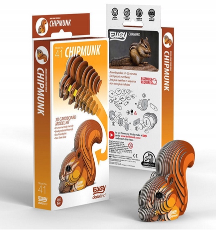 Układanka Wiewiórka Puzzle3D Przestrzenna Eko Eugy Materiał karton