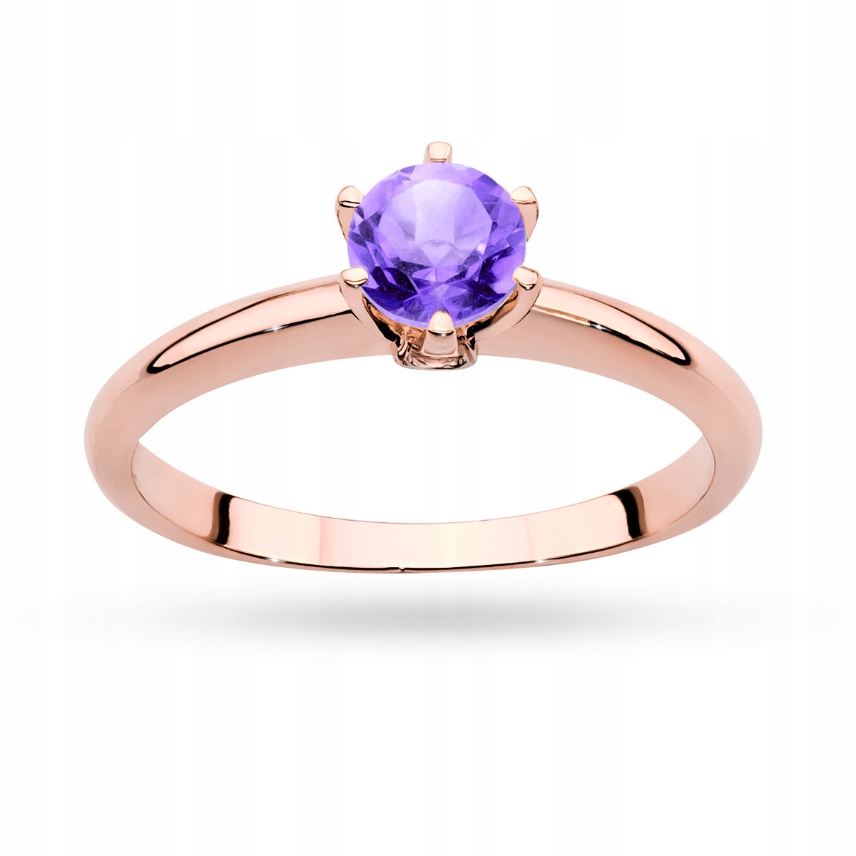 PIĘKNY ZŁOTY PIERŚCIONEK pr 585 z AMETYSTEM 0,50ct Rozmiar/Średnica wew. (mm) na wymiar