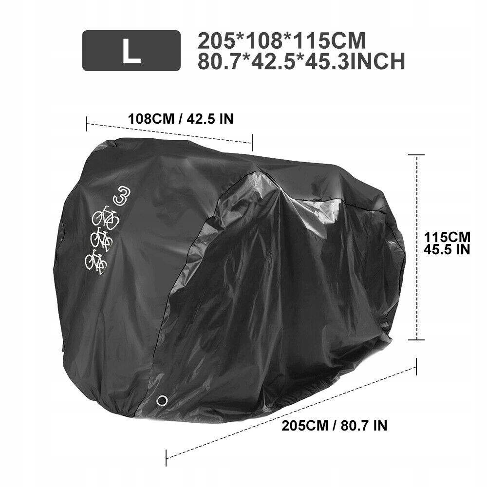 POKROWIEC ROWEROWY, PLANDEKA ROWEROWA WODOODPORNA NA 3 ROWERY, 190T TKANINA EAN (GTIN) 6951000617672
