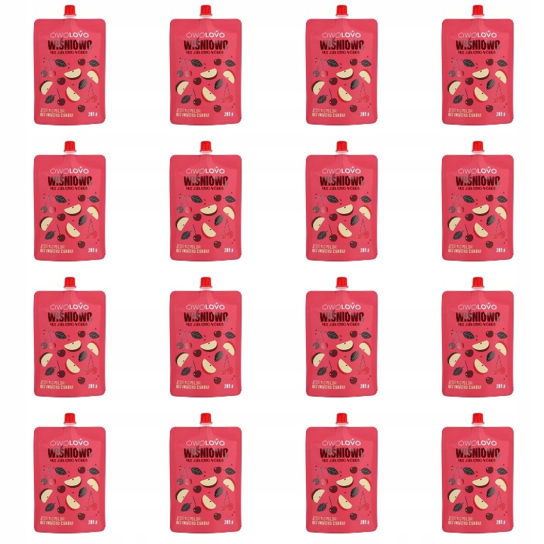 Levně 16 x 200 g Owolovo Mus jablko višeň Svařák