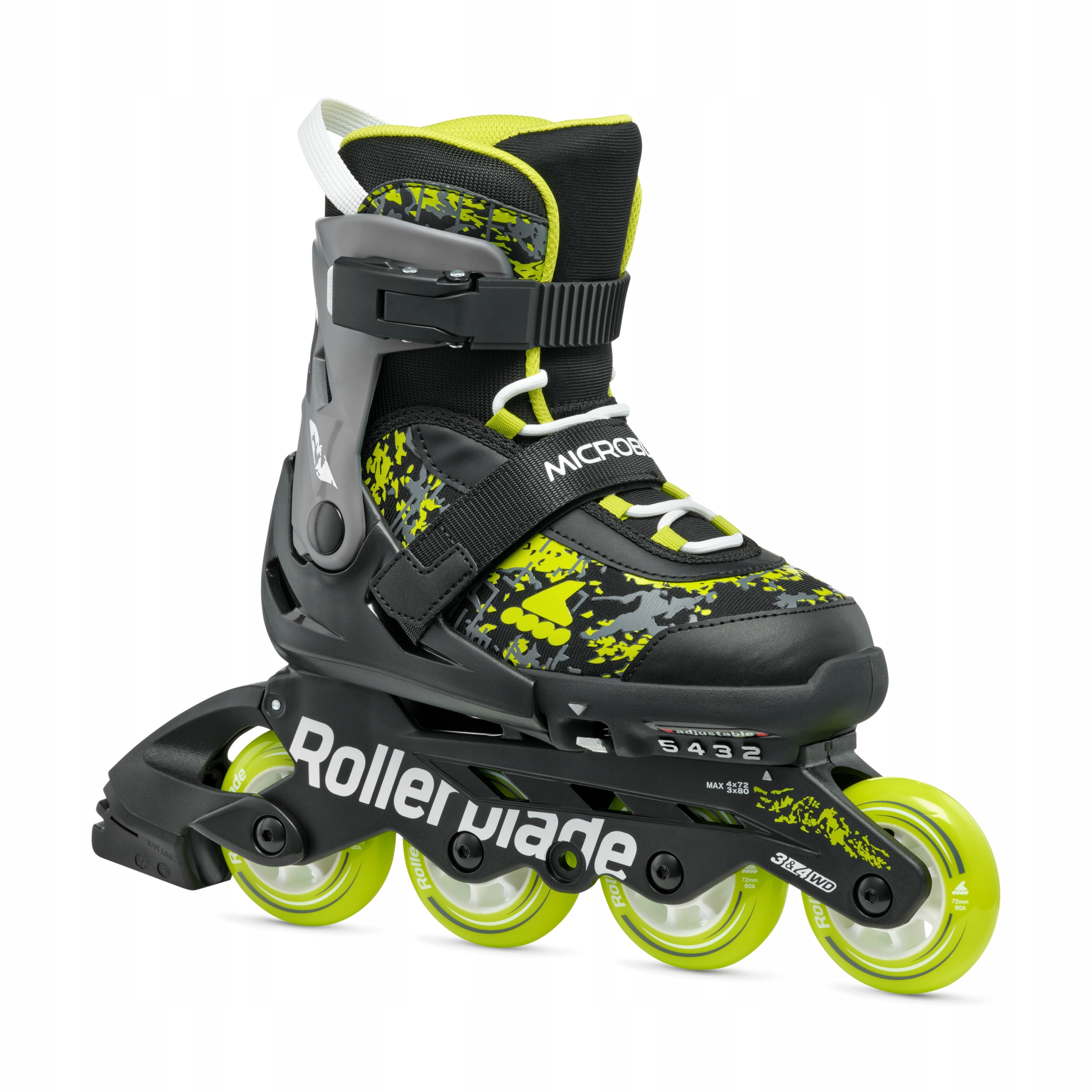 Rollerblade microblade sl kolečkové brusle nastavitelné pro mládež černé/zelené