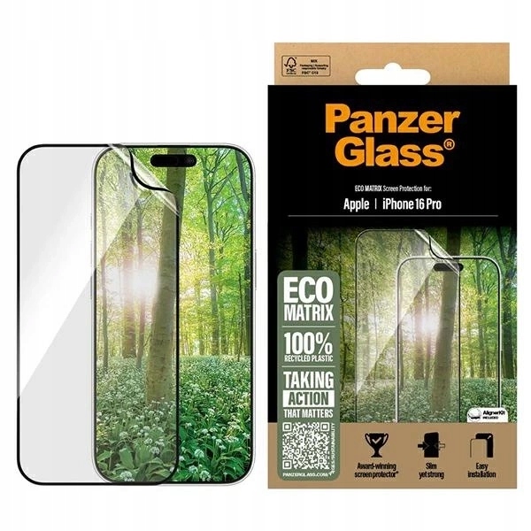 Tvrzené sklo pro iPhone 16 Pro PanzerGlass Matrix Screen Protector