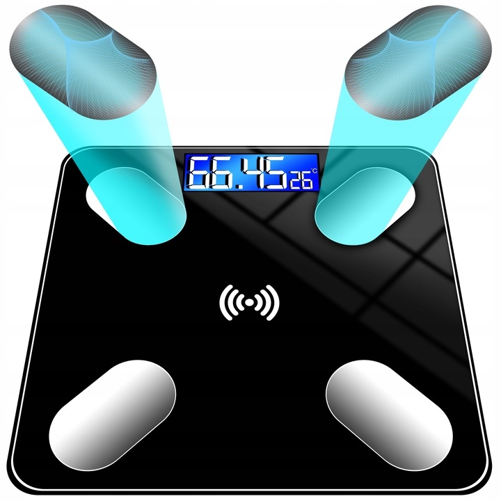 WAGA ŁAZIENKOWA ANALITYCZNA SLIM 180KG SMART+ 31w1 ANDROID iOS PRECYZYJNA Model 44-092#