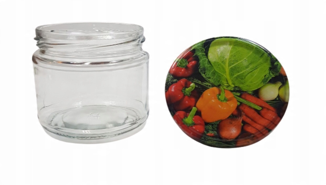 

16x Słoiki 330ml z Zakrętkami fi82GRAFIKA Warzywa
