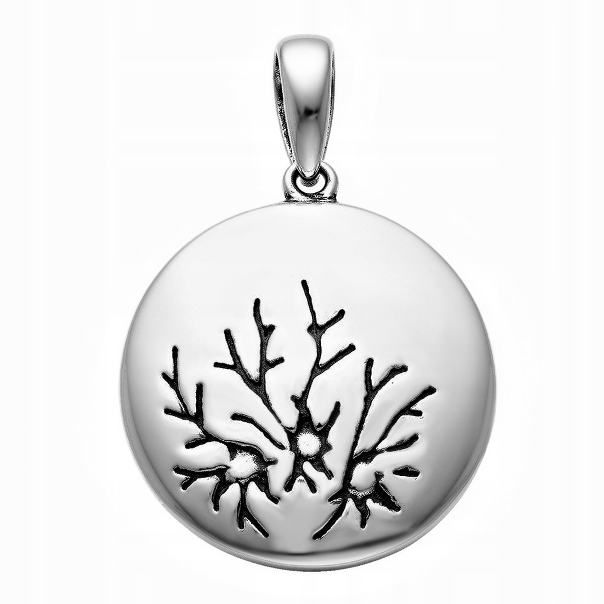 Stříbrný Kulatý Přívěsek, Oxidovaný, Dámský Přívěsek