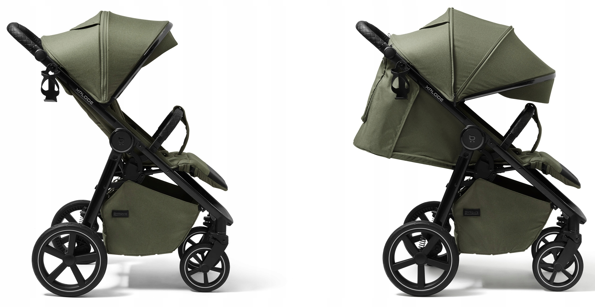 FUTURE DESIGN WÓZEK SPACEROWY XPLODE CHROME MISTY OLIVE Model Xplode