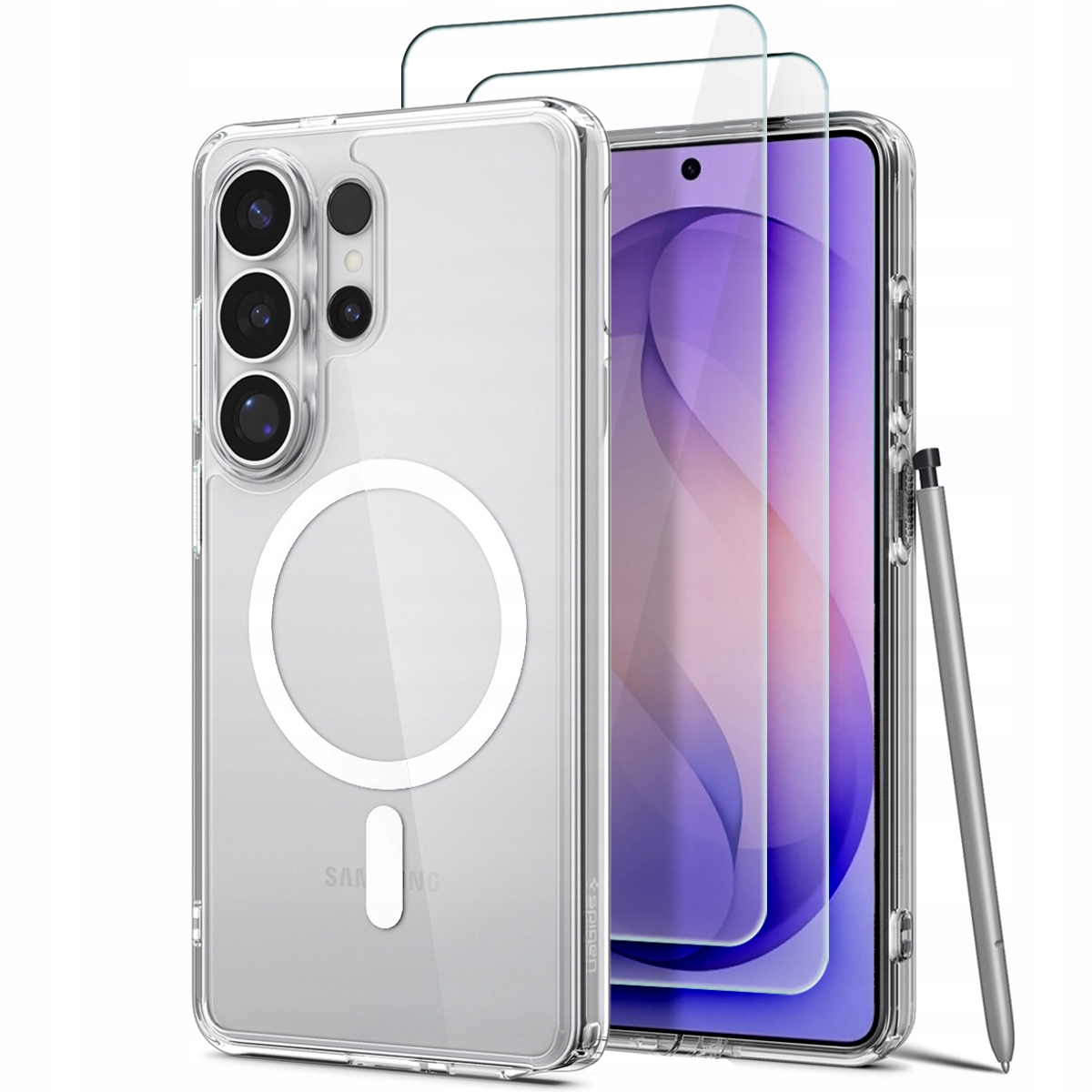 Spigen Przezroczyste Etui Case Do Magsafe Na Galaxy S26 Ultra 2-PAK Szkło