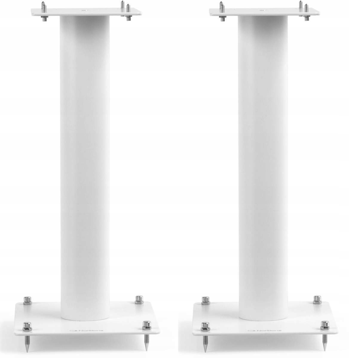 Norstone Stylum 3 Bílé Saténové 80 cm Podstavce, Hroty Skryté Kabely