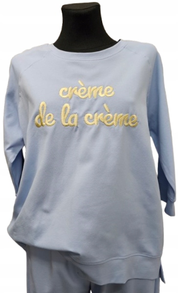Stylová Bavlněná Mikina S Výšivkou „creme De La Creme“-ciocco Premium Turecko
