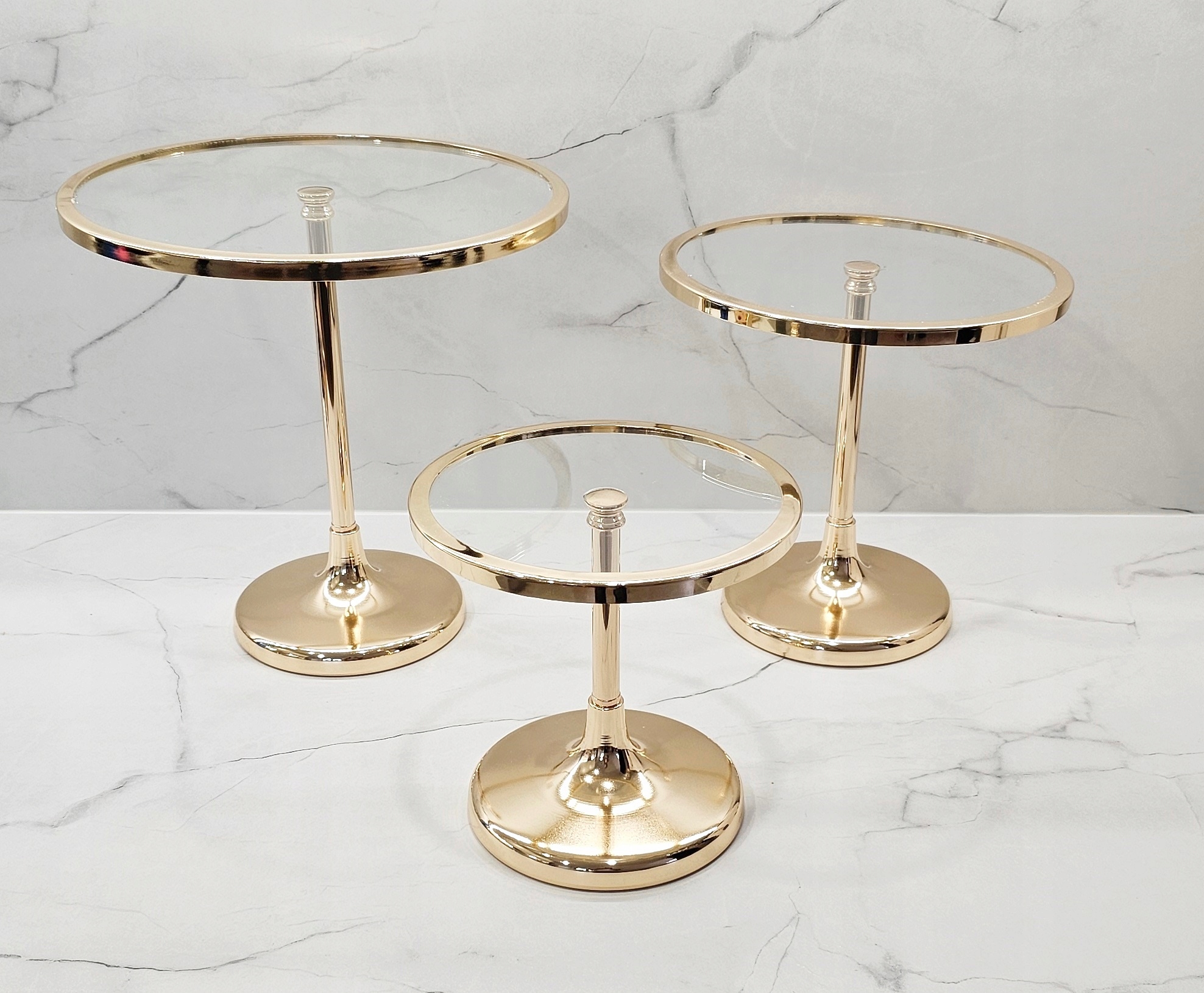 ZESTAW PATER NA CIASTA BABECZKI OWOCE BC3800 ZŁOTE PATERY SZKŁO Marka Madex