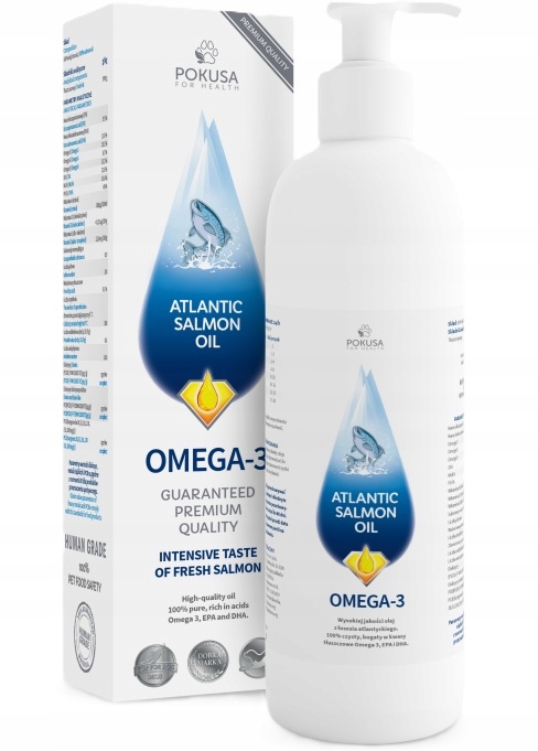 Levně Pokusa Lososový olej Atlantic Salmon Oil 300 ml Olej pro psa nebo kočku