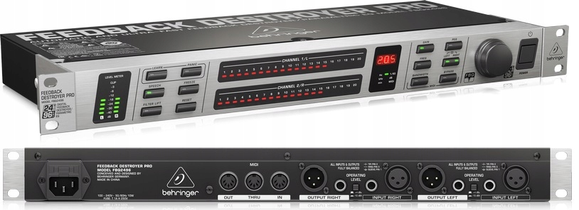 Behringer FBQ2496 digitální eliminátor spojení/parametrický korektor