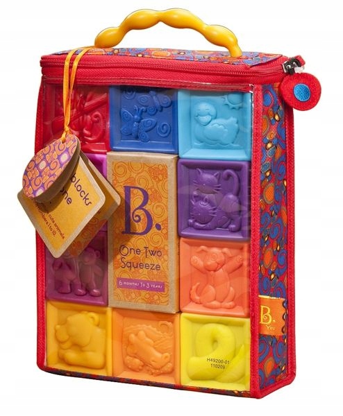 

Miękkie Klocki zwierzątka liczby 10 el B.toys 6m+
