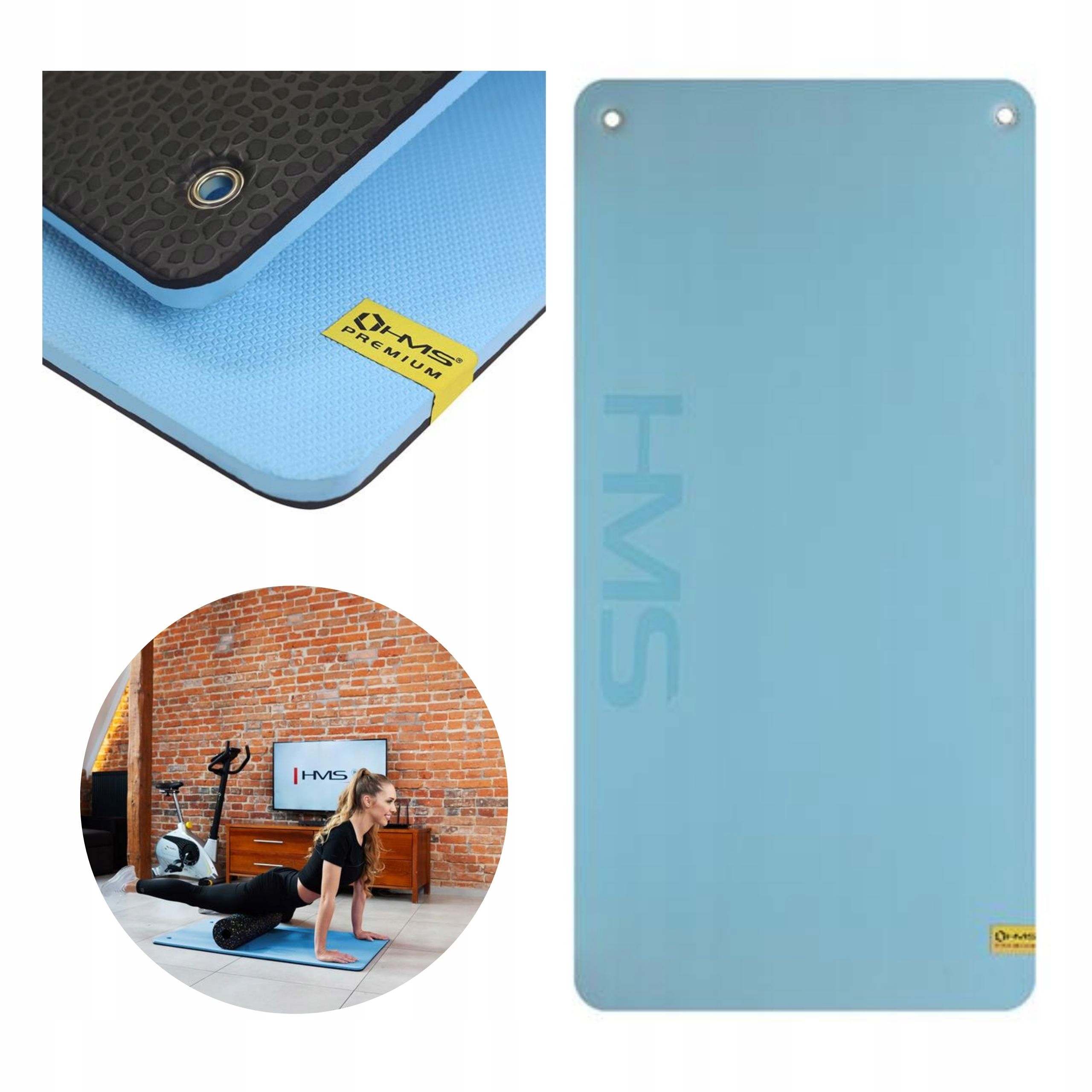 Protiskluzová tréninková podložka s otvory pro fitness cvičení jógy 2 cm MFK02