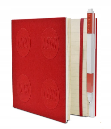 LEGO 52439 NOTATNIK ZESZYT Z DŁUGOPISEM - CZERWONY EAN (GTIN) 4895028522575