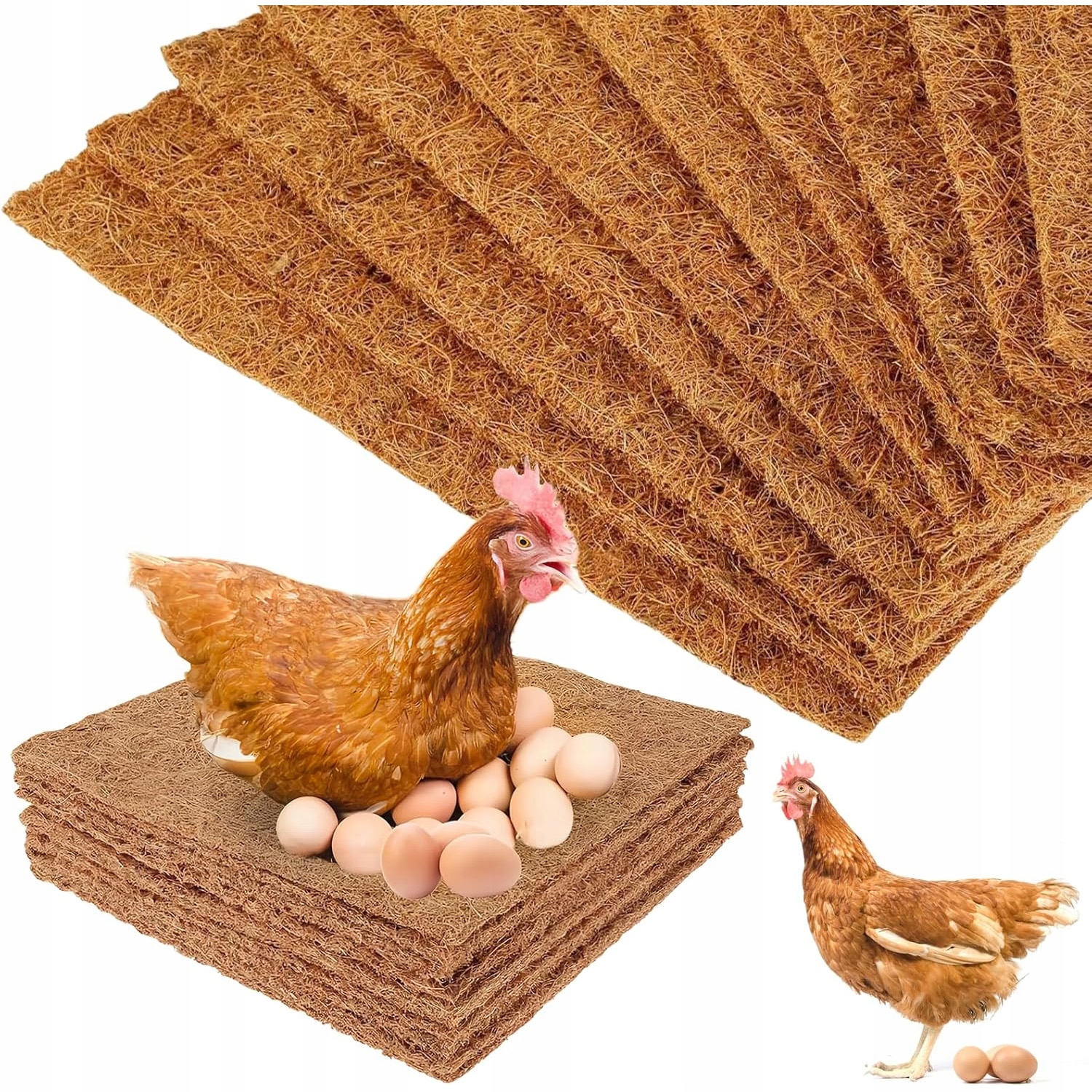 Levně 10 Ks Kokosová Podložka Substrát Jako Stelivo Do Klece Kotec Pro Králíka 10 ks