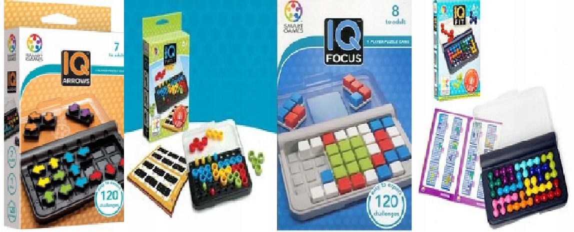 Smart Games Iq Arrows+IQ Twist+IQ Focus+ Iq Fit
