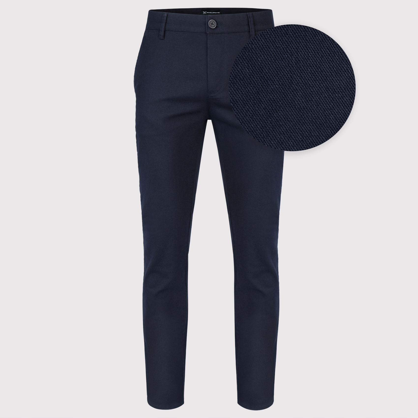 Tmavě modré hladké ležérní kalhoty Pako Lorente vel L32 W30