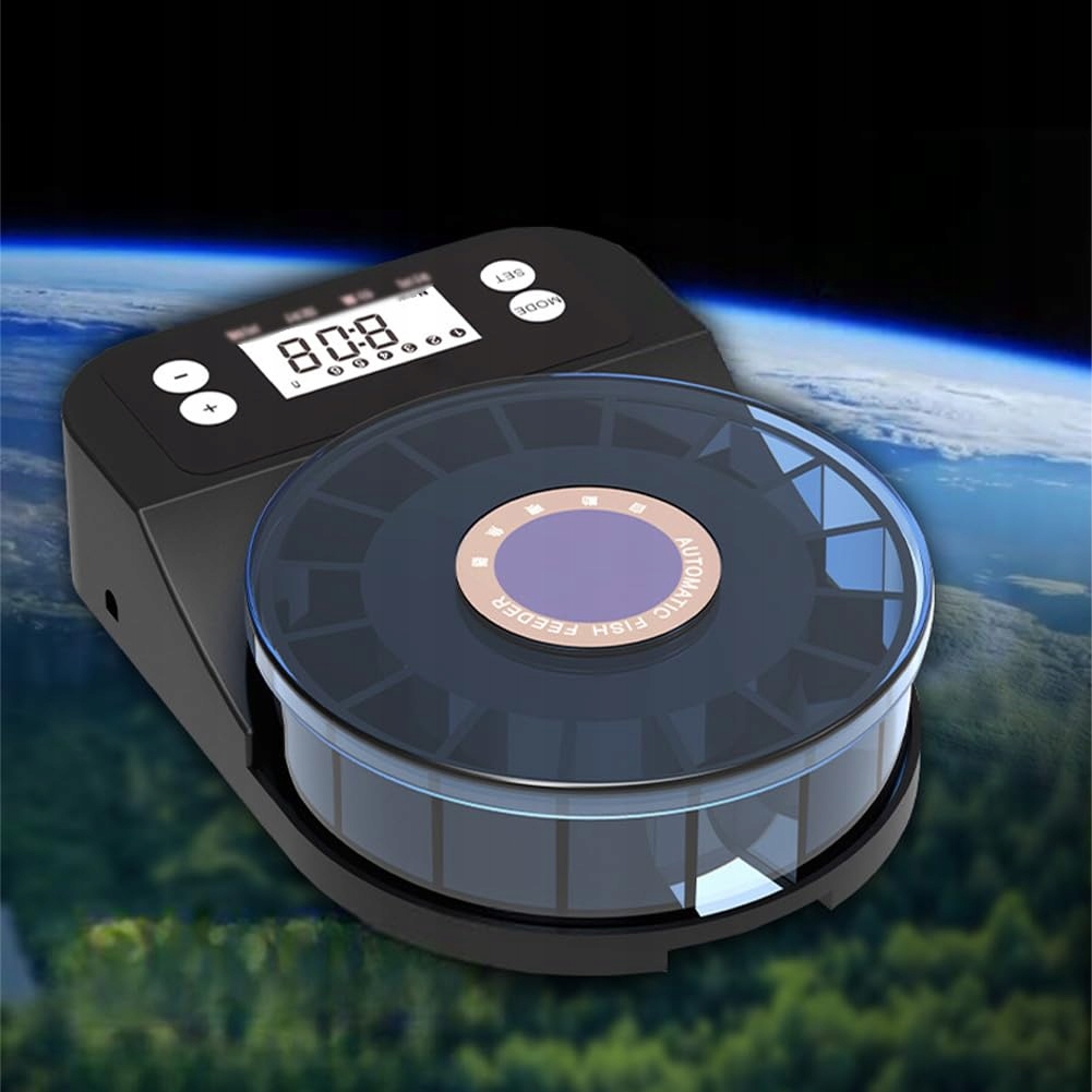 Automatický krmítko pro ryby, dobíjecí časovač, 15 krmení