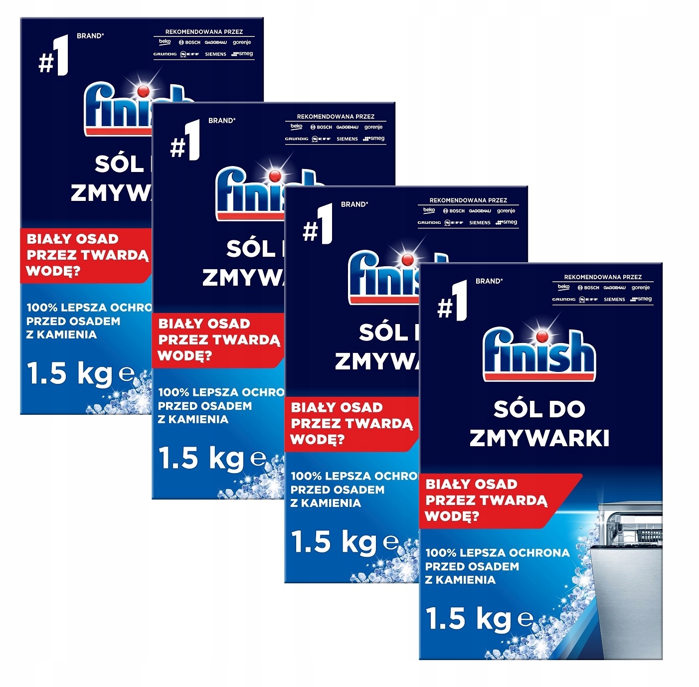 

Finish Sól ochronna do zmywarki 4x1,5 kg Zestaw