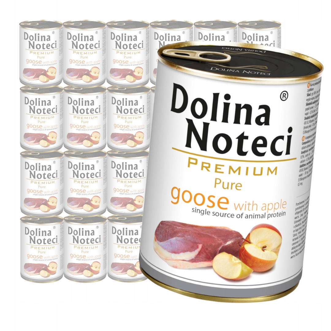 Levně Dolina Noteci Premium Pure Husa s jablkem 24x400g Vlhké Krmivo pro psy