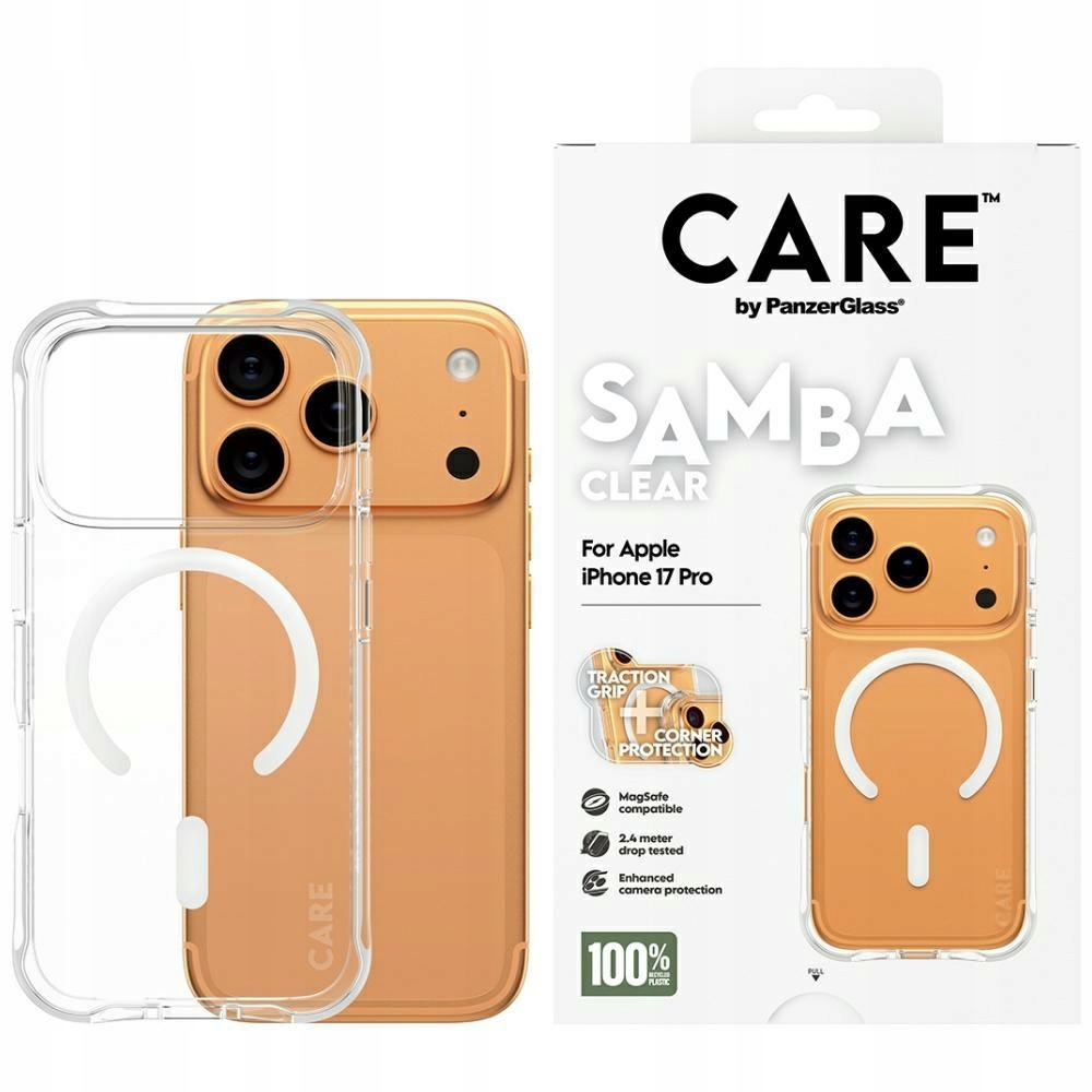 Pouzdro Panzerglass pro iPhone 17 Pro, obal MagSafe Clear case, silikon