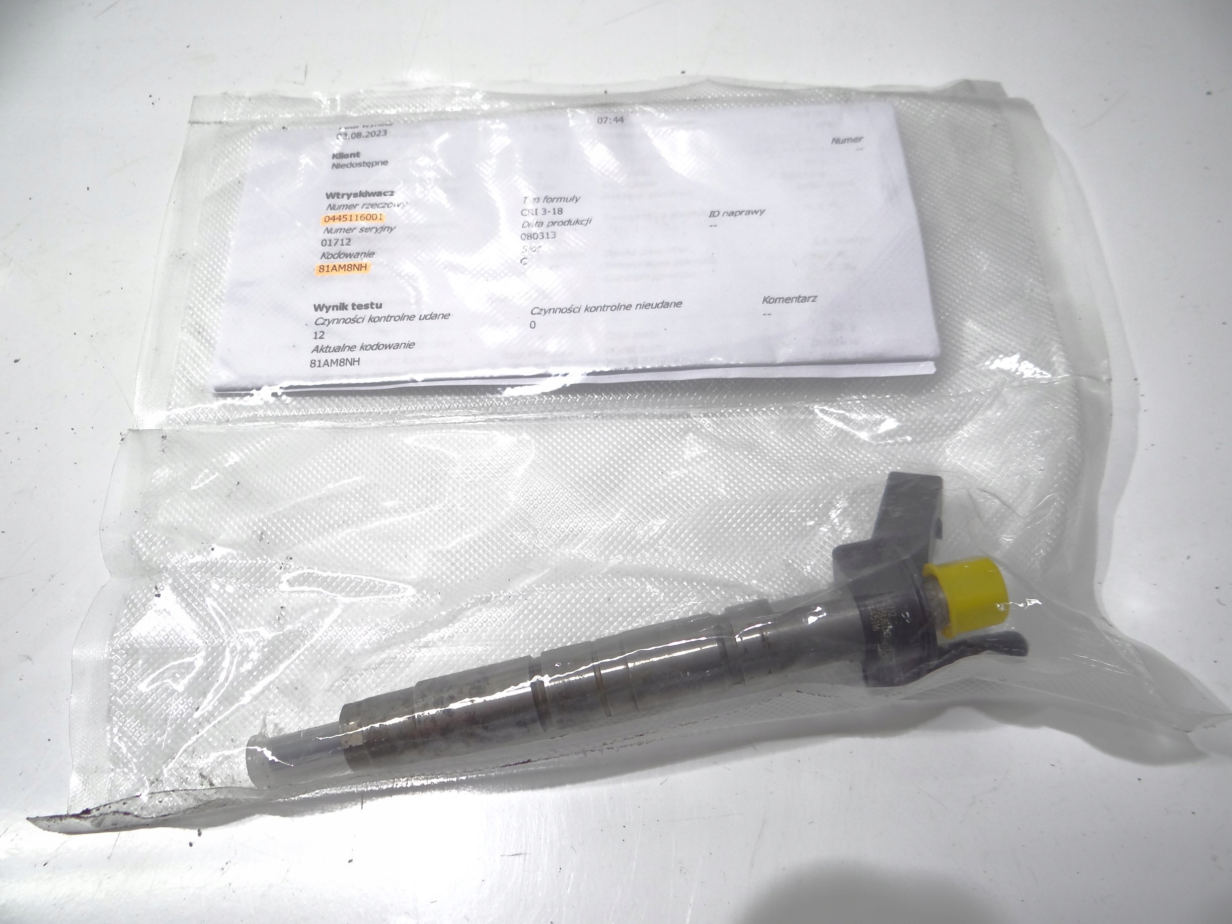 WTRYSKIWACZ BMW E90 N47 0445116001